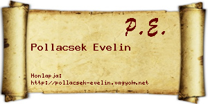 Pollacsek Evelin névjegykártya